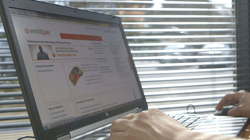 screenshot of Worldpay for Enterprise